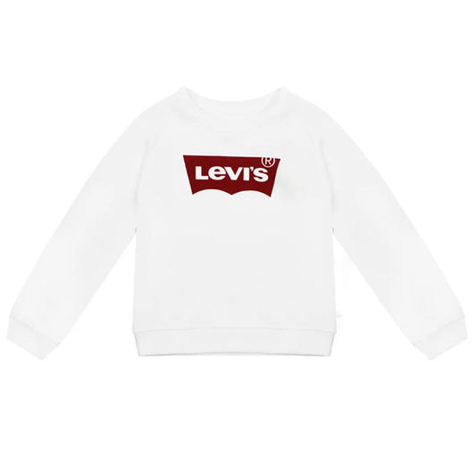 Levi's Hoodless Sweatshirt For Girls Levi's Key Item Logo Crew White