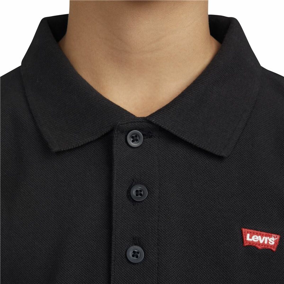 Levi's Children’s Short Sleeve Polo Shirt Levi's Lvb Back Neck Tape Black
