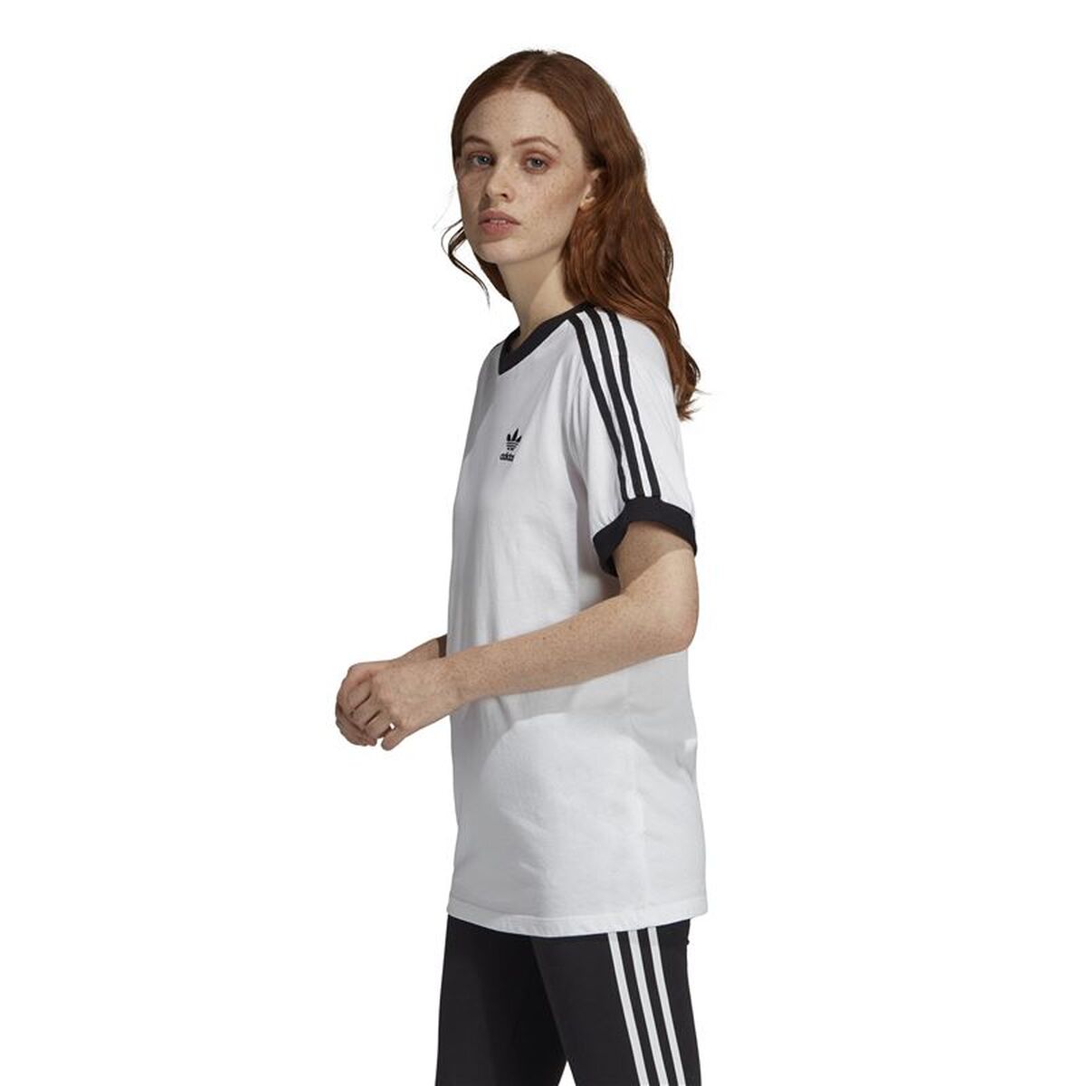 Adidas Women’s Short Sleeve T-Shirt Adidas 3 Stripes White