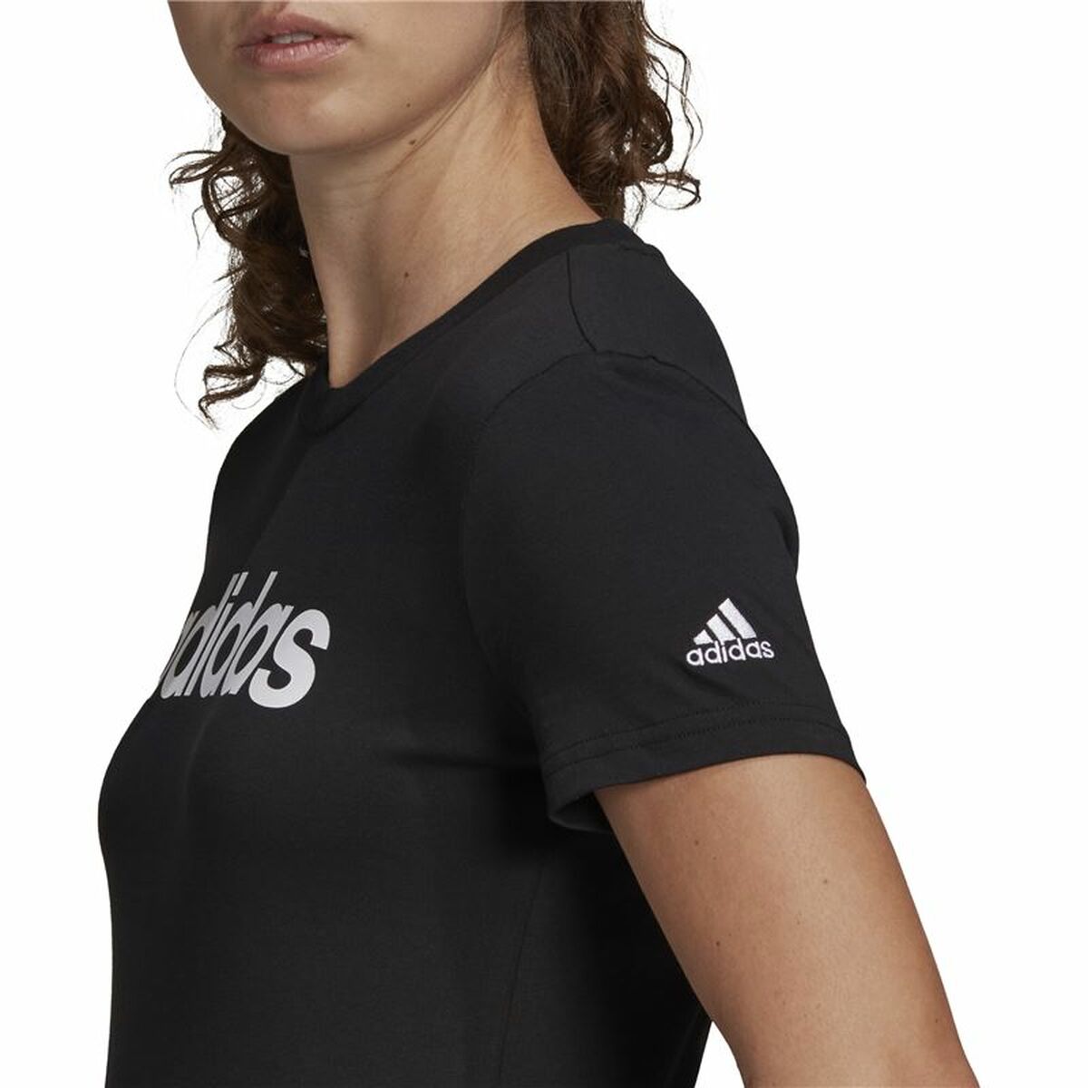 Adidas Women’s Short Sleeve T-Shirt Adidas Lin T Black (Xs)