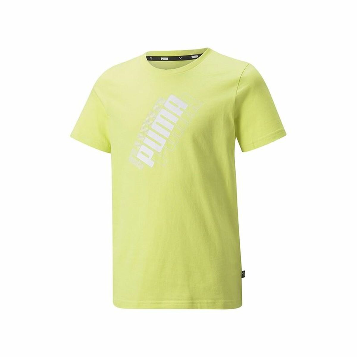 Puma Child's Short Sleeve T-Shirt Puma Power Logo Yellow