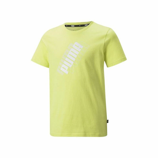 Puma Child's Short Sleeve T-Shirt Puma Power Logo Yellow