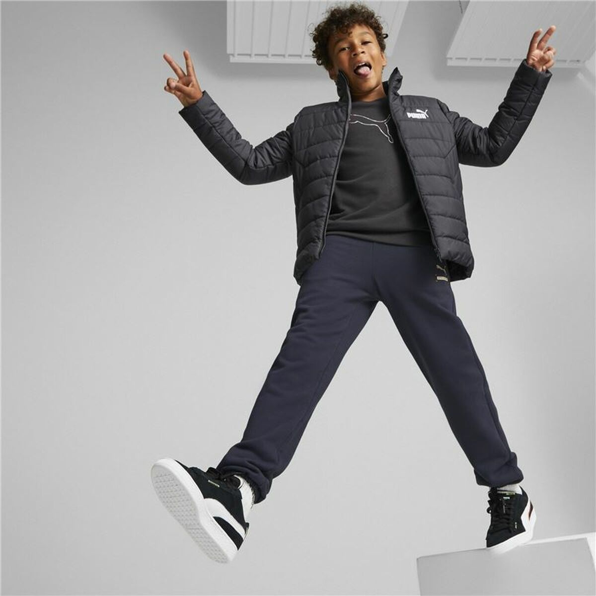 Puma Children's Sports Jacket Puma Essentials Padded Black