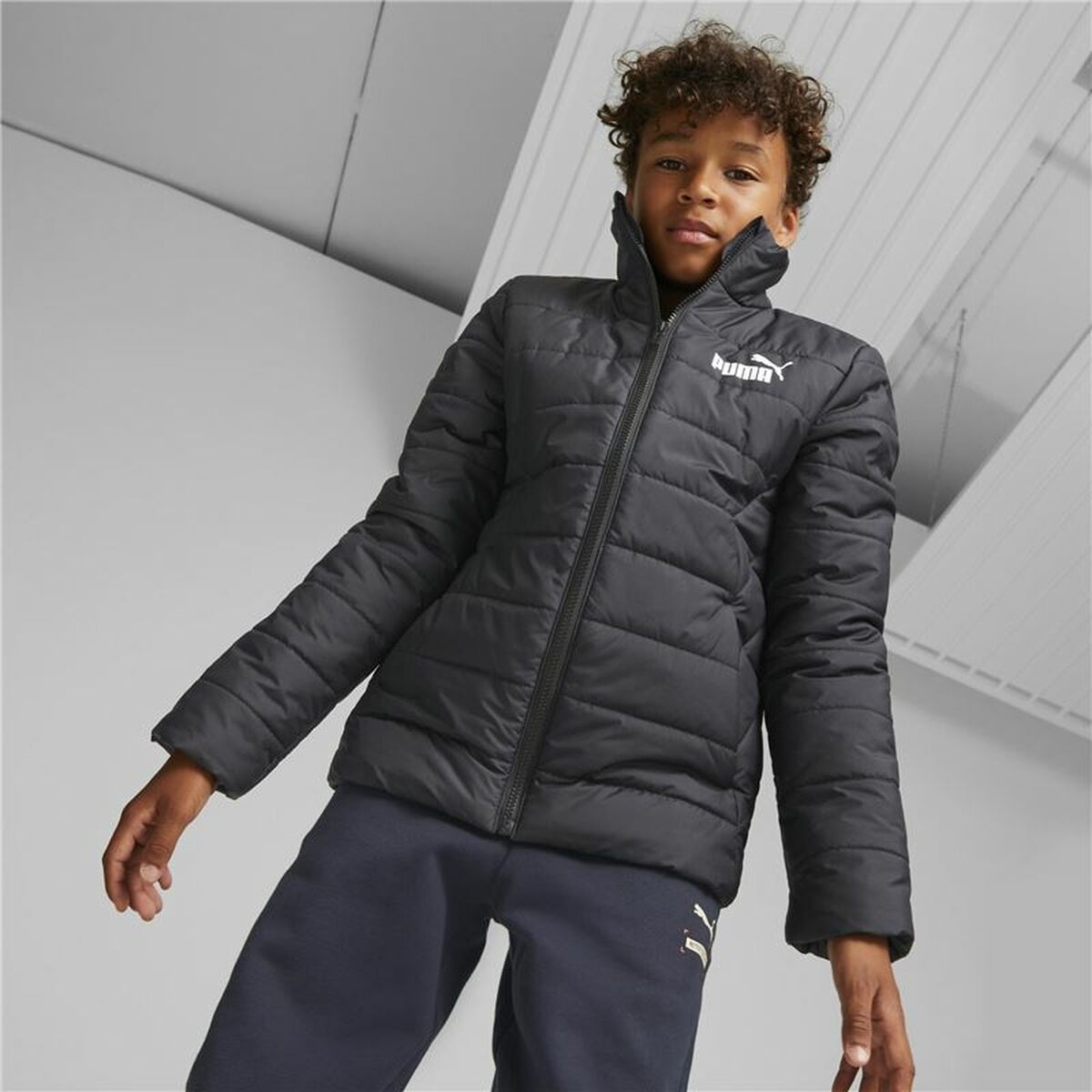 Puma Children's Sports Jacket Puma Essentials Padded Black