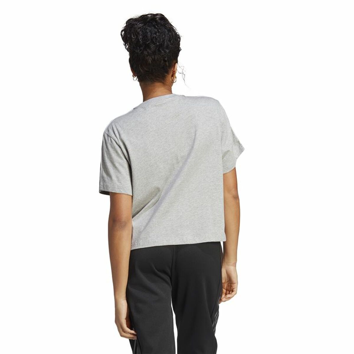 Adidas Women’s Short Sleeve T-Shirt Adidas 3S Cropped Top Light Grey (Xs)