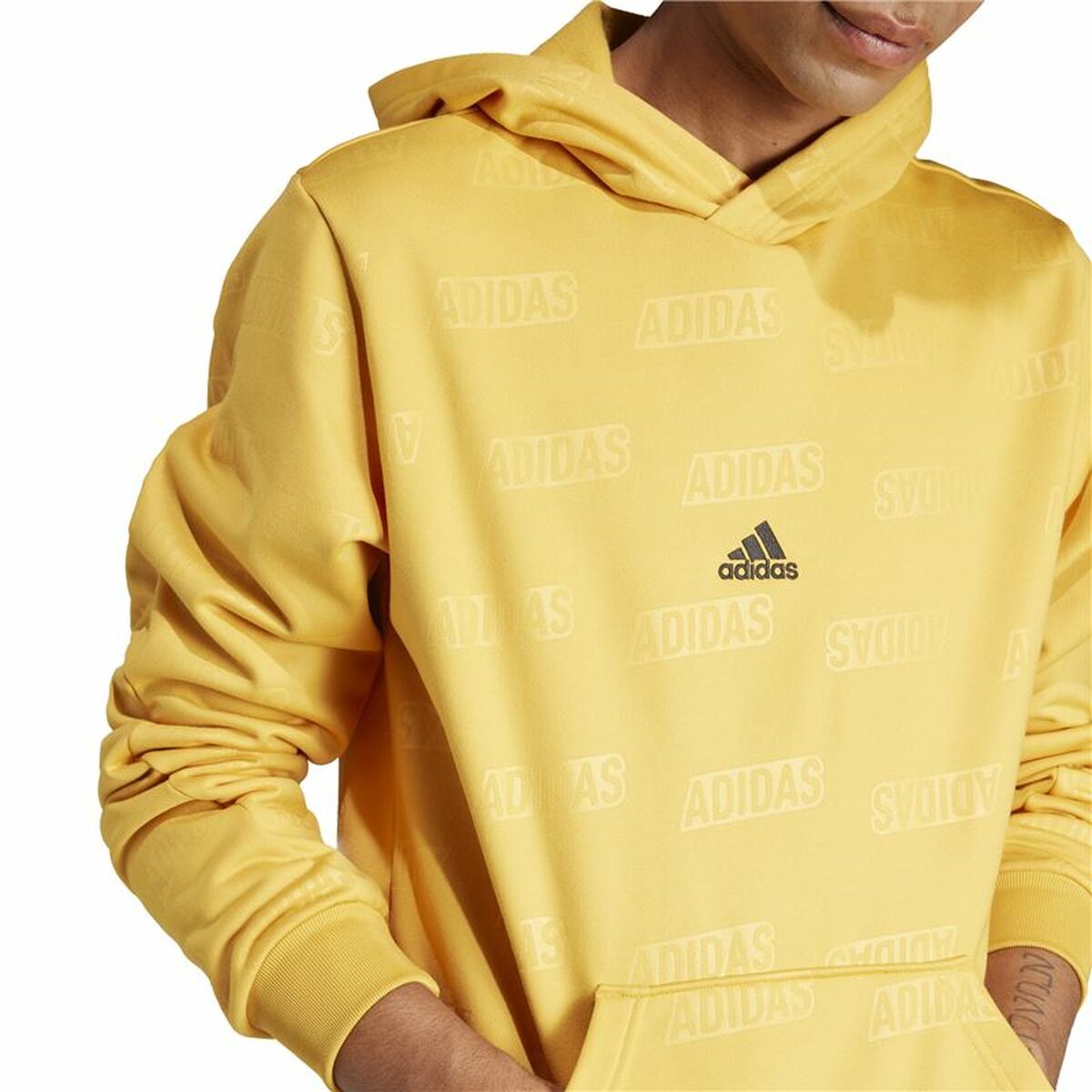 Adidas Men’s Hoodie Adidas Bl Hd Q4 Yellow