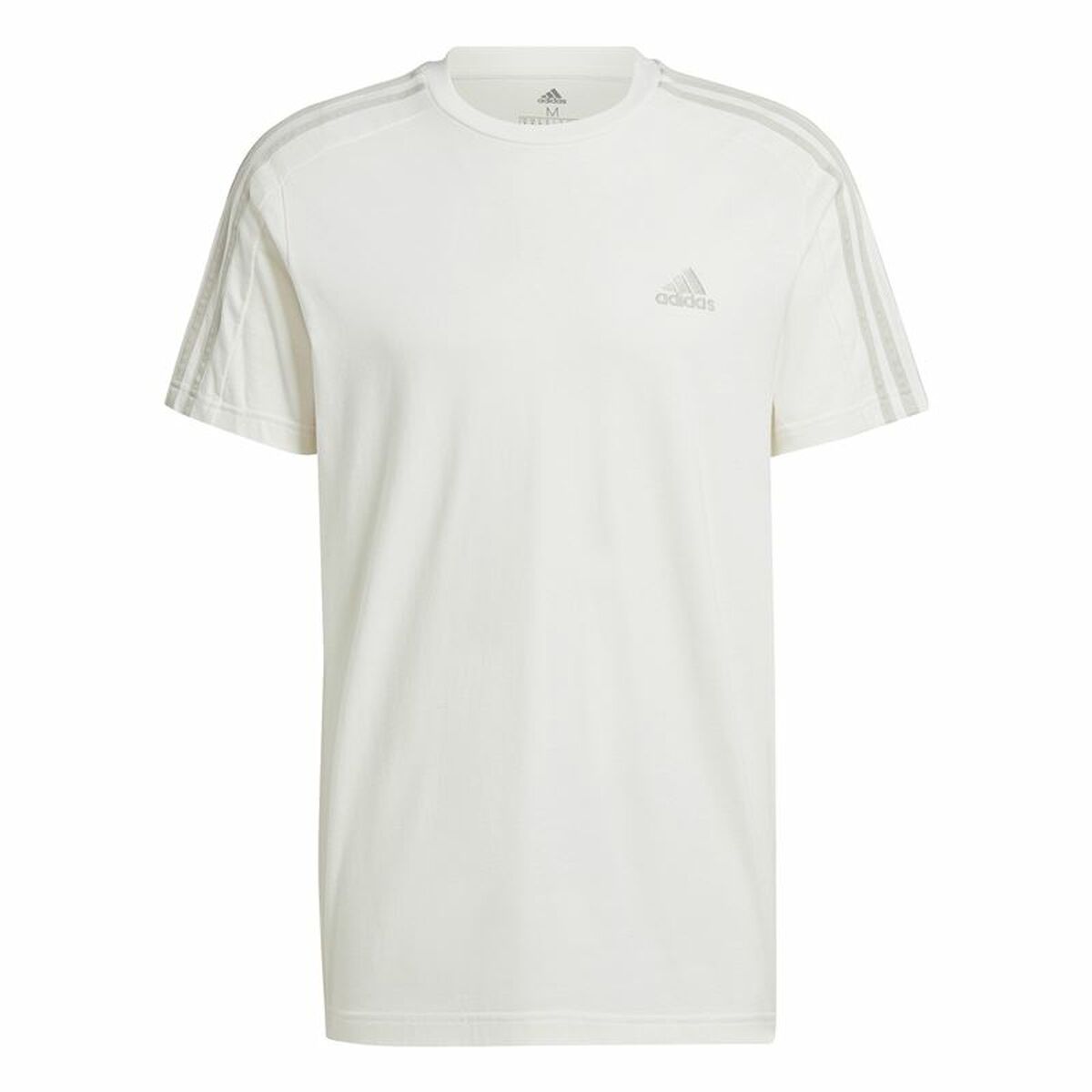 Adidas Men’s Short Sleeve T-Shirt Adidas Essentials 3 Bandas White L