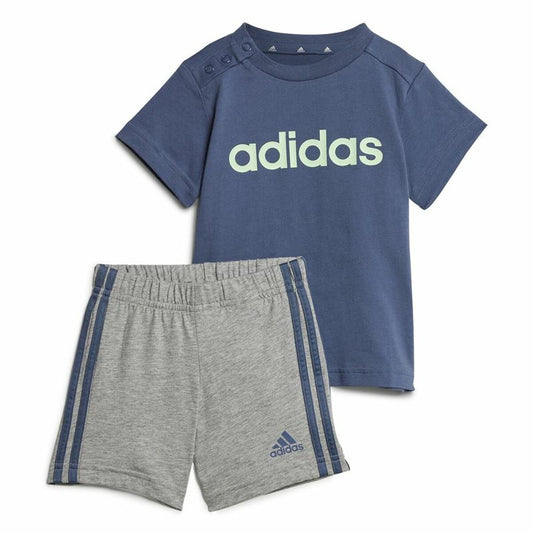 Adidas Sports Outfit For Baby Adidas I Lin Co Set Infantil Blue Grey