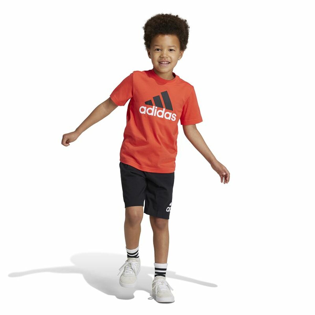 Adidas Children's Sports Outfit Adidas Essentials Black Orange