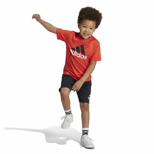Adidas Children's Sports Outfit Adidas Essentials Black Orange