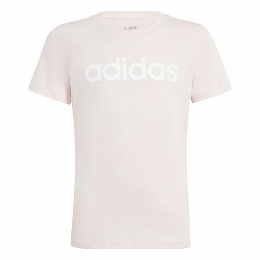 Adidas Child's Short Sleeve T-Shirt Adidas Essentials Linear Logo Cotton Slim Fit
