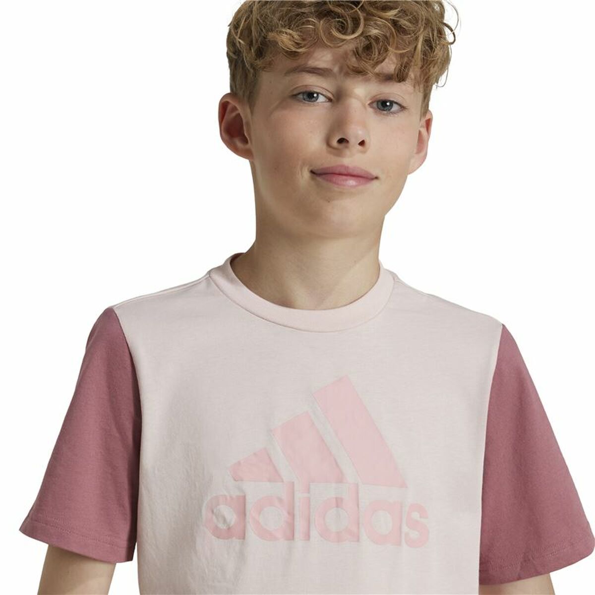 Adidas Child's Short Sleeve T-Shirt Adidas Essentials Big Logo Colorblock