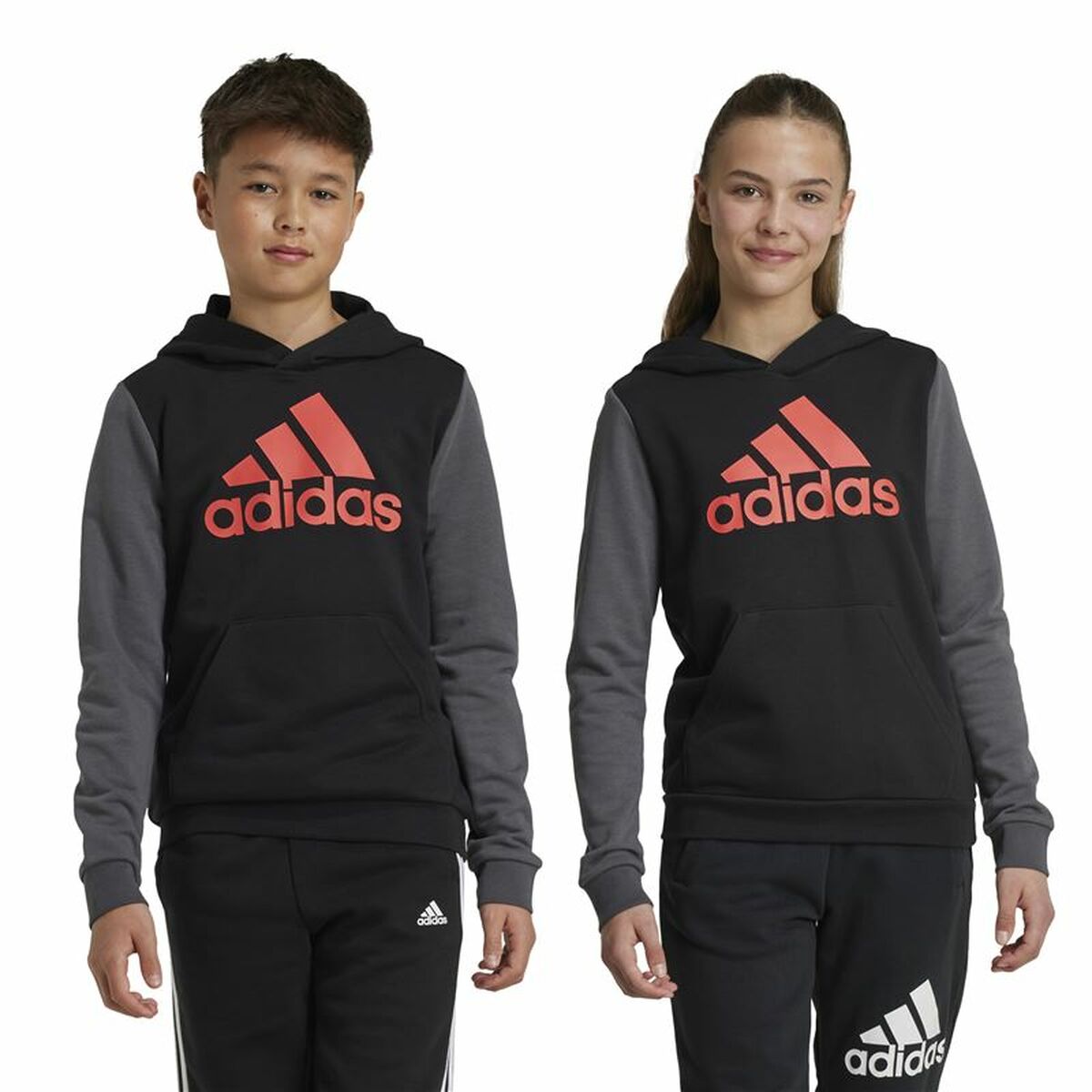 Adidas Hooded Sweatshirt For Girls Adidas Essentials Grey