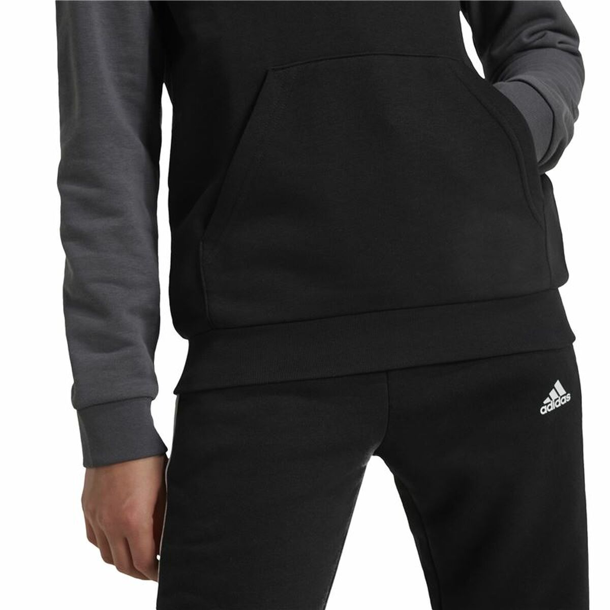 Adidas Hooded Sweatshirt For Girls Adidas Essentials Grey