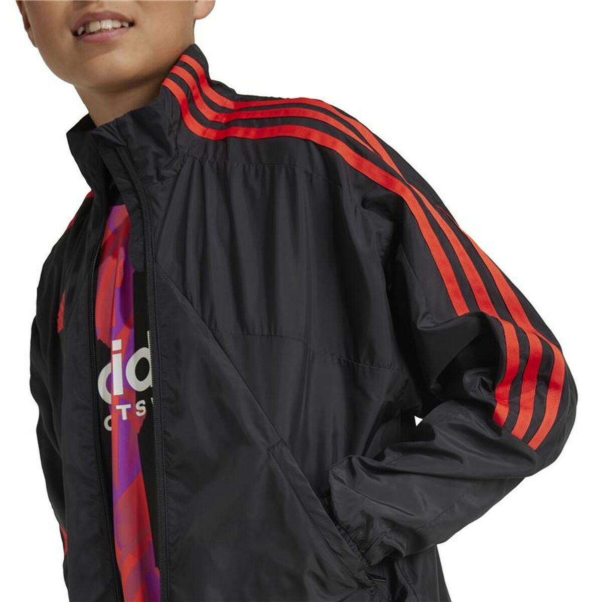 Adidas Sweatshirt Without Hood Adidas Tiro Woven Tracktop Black