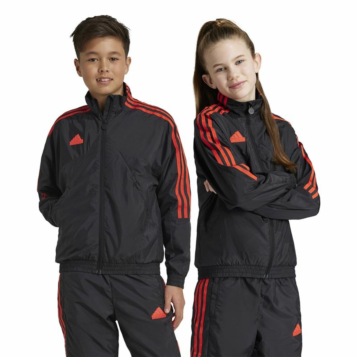Adidas Sweatshirt Without Hood Adidas Tiro Woven Tracktop Black