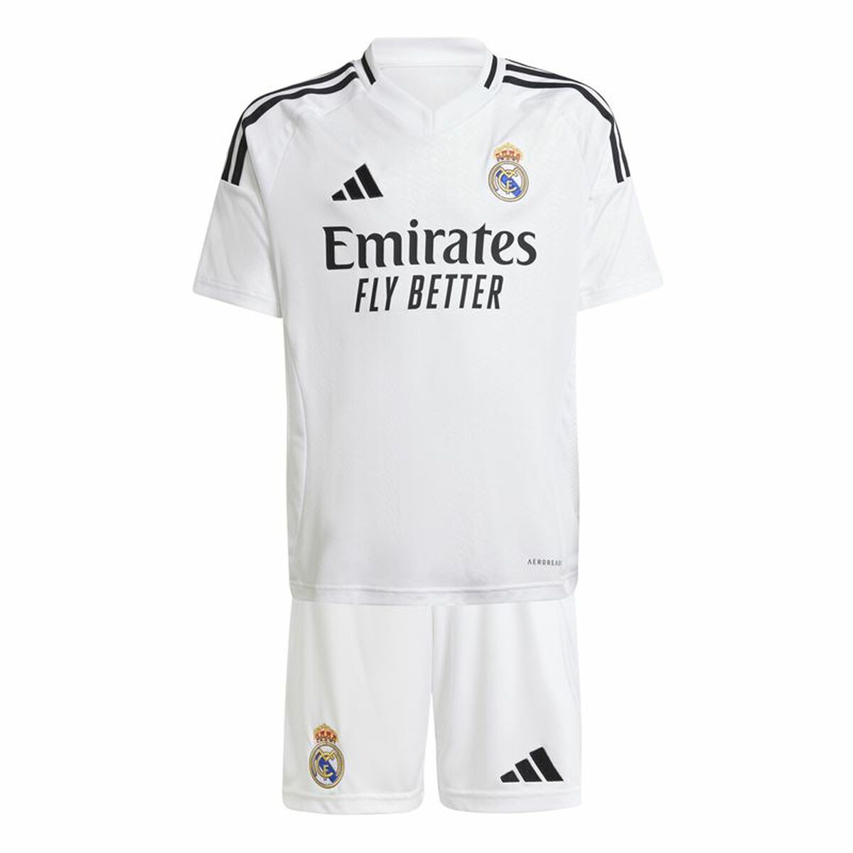 Adidas Children's Sports Outfit Adidas Real Madrid 24/25 Home Kit White