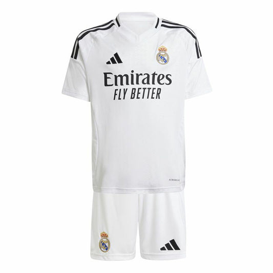 Adidas Children's Sports Outfit Adidas Real Madrid 24/25 Home Kit White