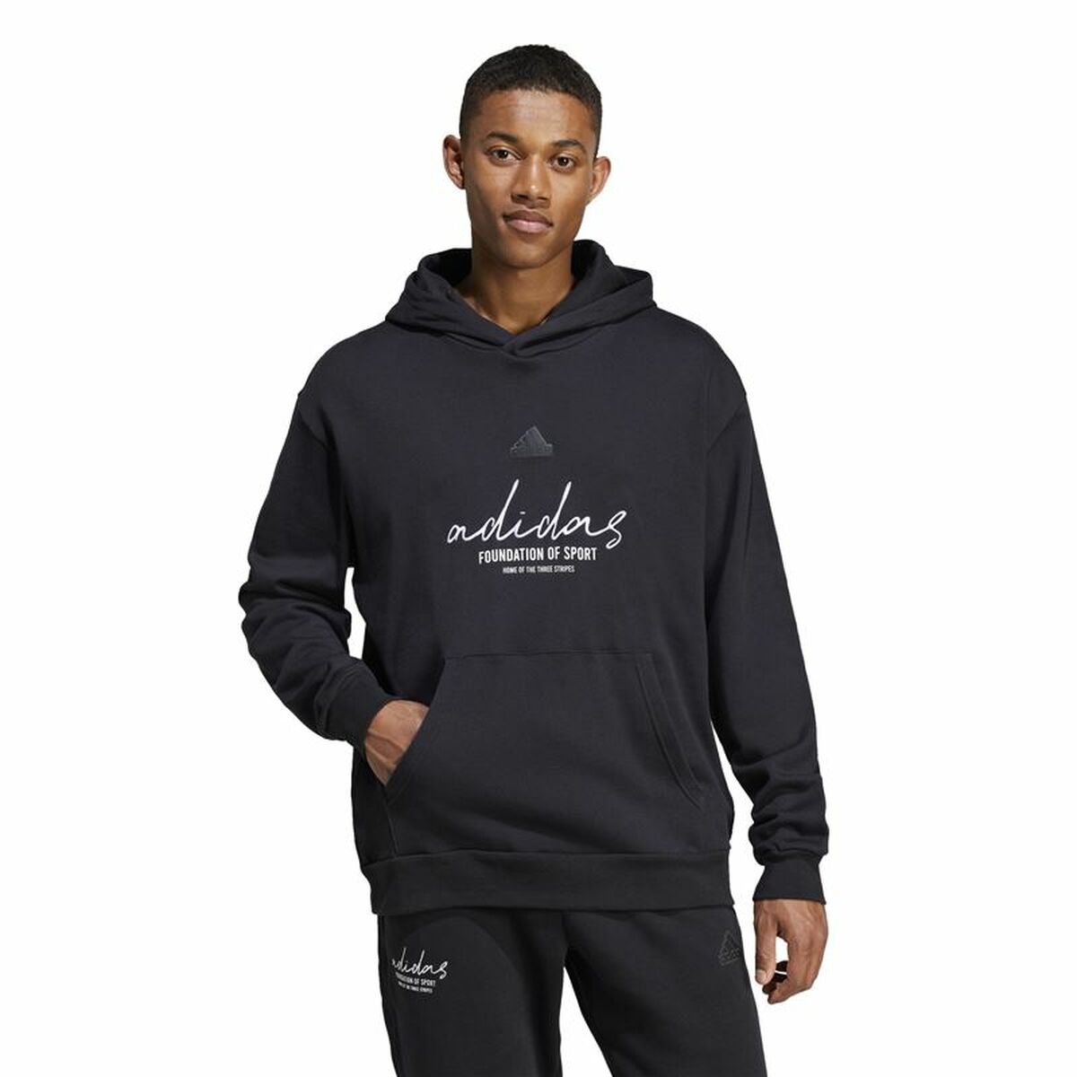 Adidas Men’s Hoodie Adidas Brand Love French Terry Black