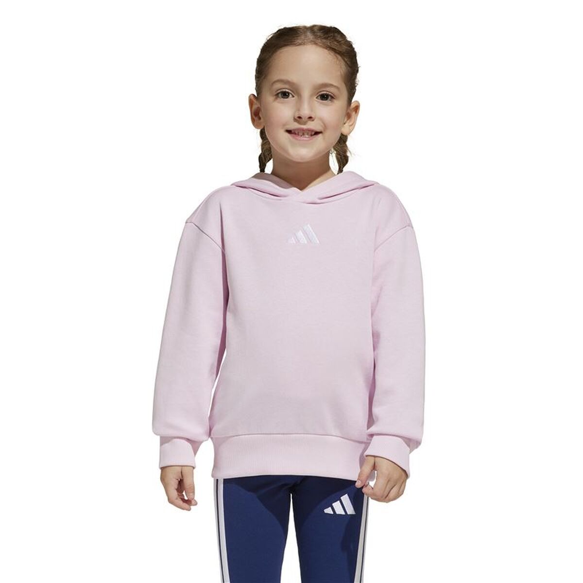 Adidas Hooded Sweatshirt For Girls Adidas Lk Sl Fl Hd Pink