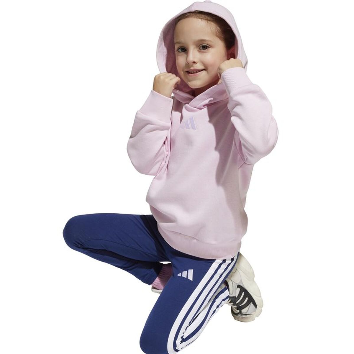 Adidas Hooded Sweatshirt For Girls Adidas Lk Sl Fl Hd Pink