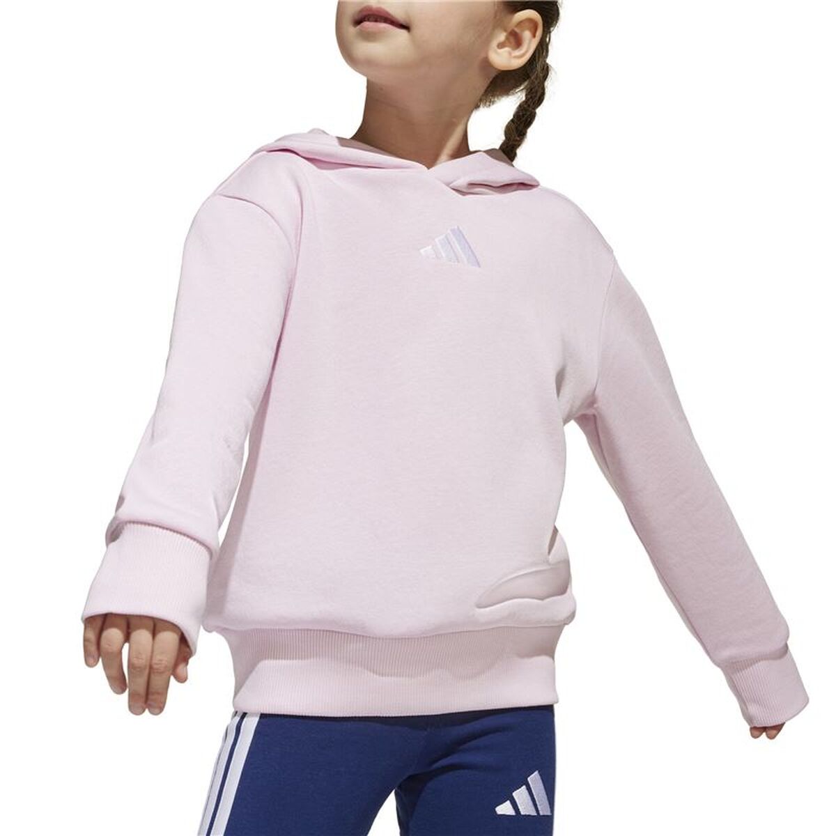 Adidas Hooded Sweatshirt For Girls Adidas Lk Sl Fl Hd Pink