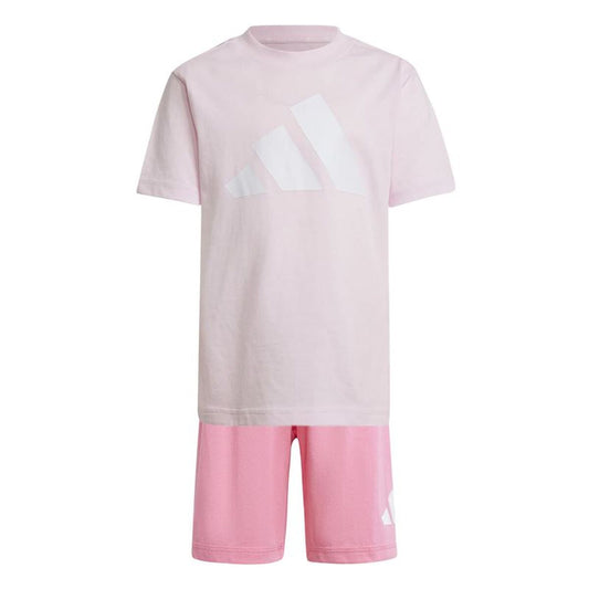 Adidas Children's Sports Outfit Adidas Lk Big Logo Pink 2 Pieces