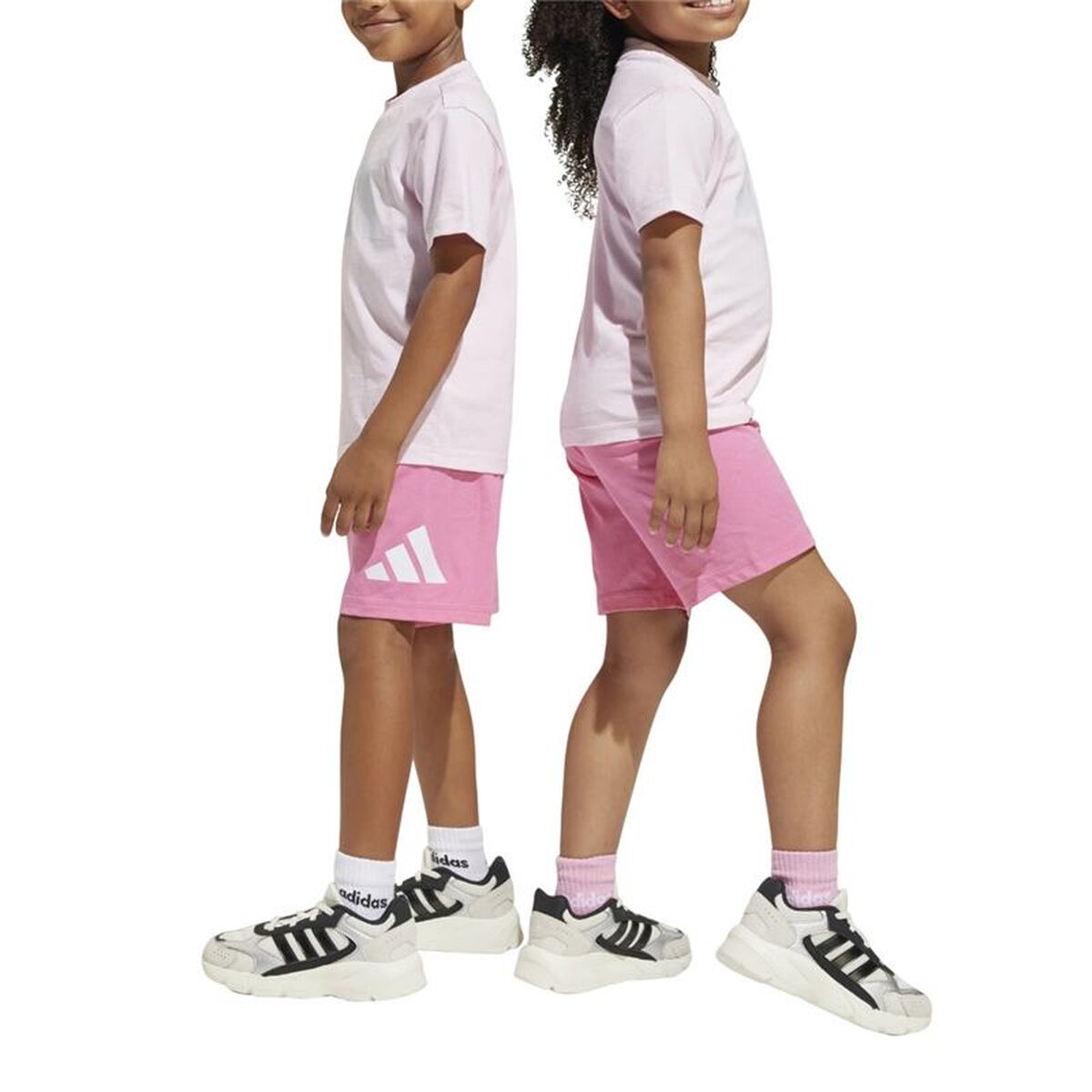 Adidas Children's Sports Outfit Adidas Lk Big Logo Pink 2 Pieces