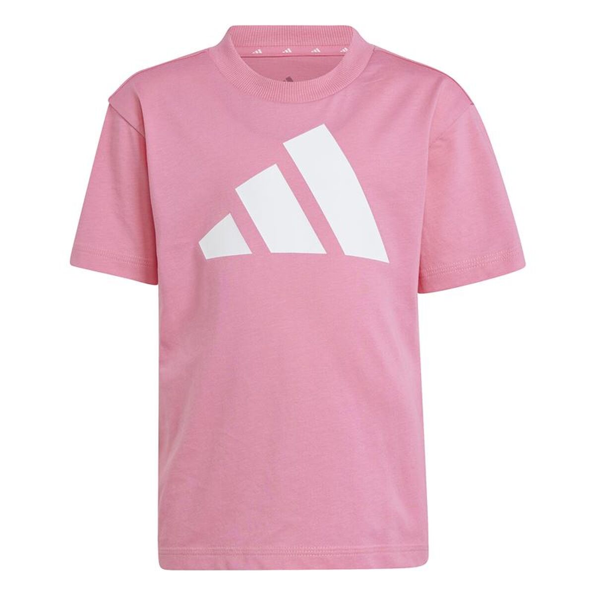 Adidas Child's Short Sleeve T-Shirt Adidas Essentials Big Logo White Pink