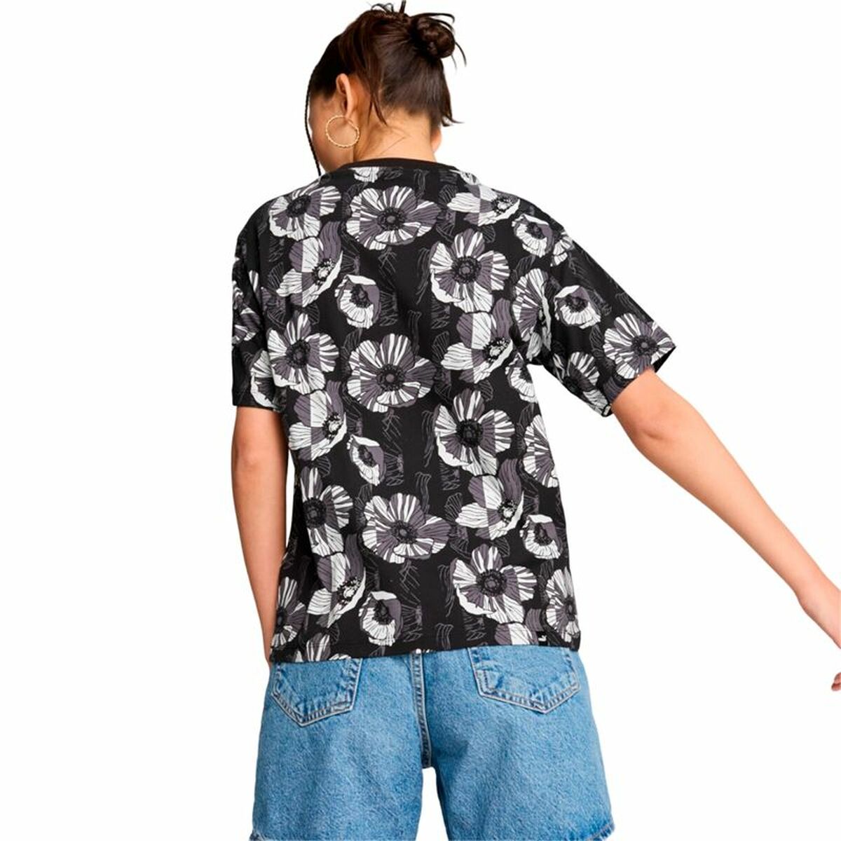 Puma Women’s Short Sleeve T-Shirt Puma Essentials + Class Act Aop