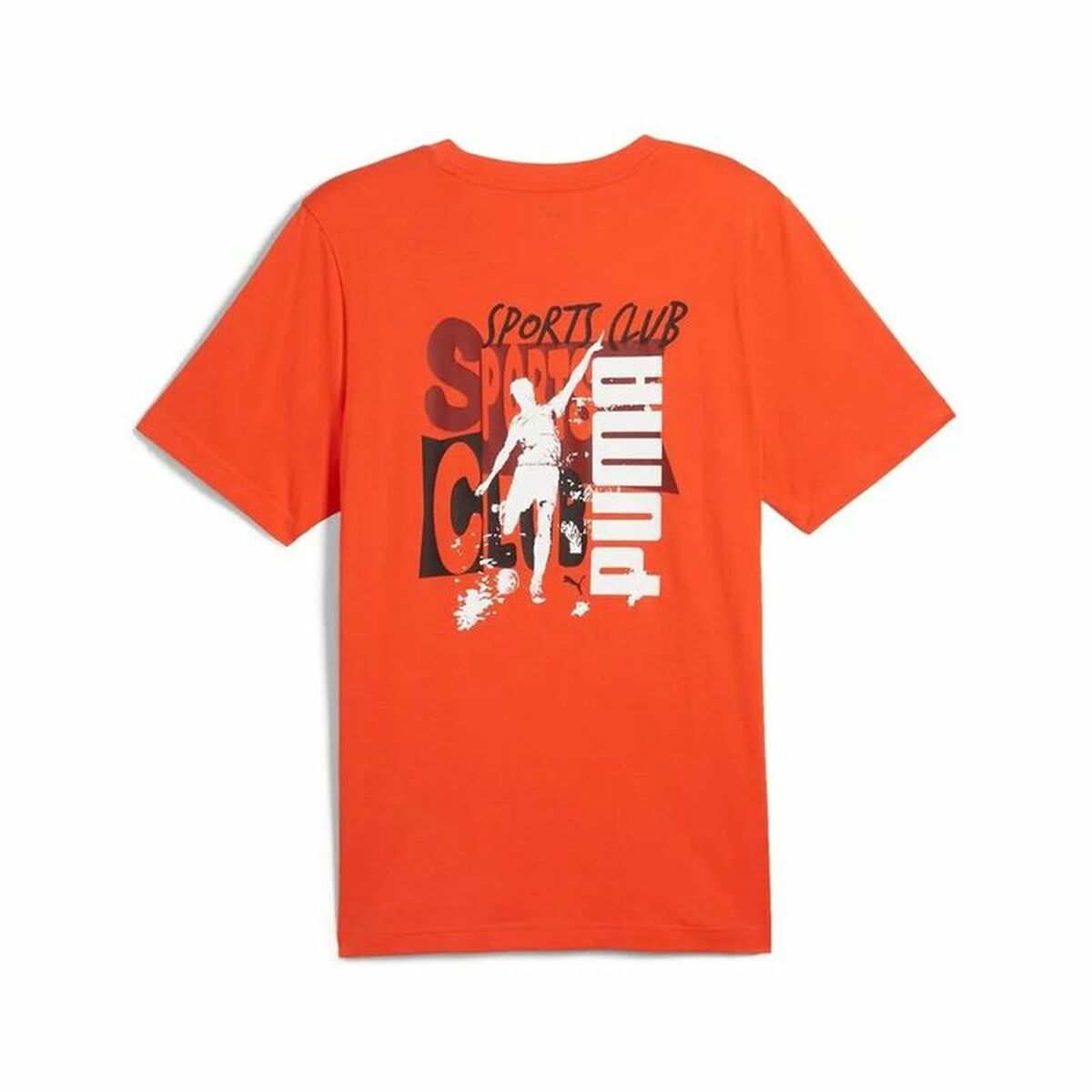 Puma Men’s Short Sleeve T-Shirt Puma Graphics Puma Sports Club Orange