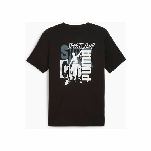 Puma Men’s Short Sleeve T-Shirt Puma Graphics Puma Sports Club Black