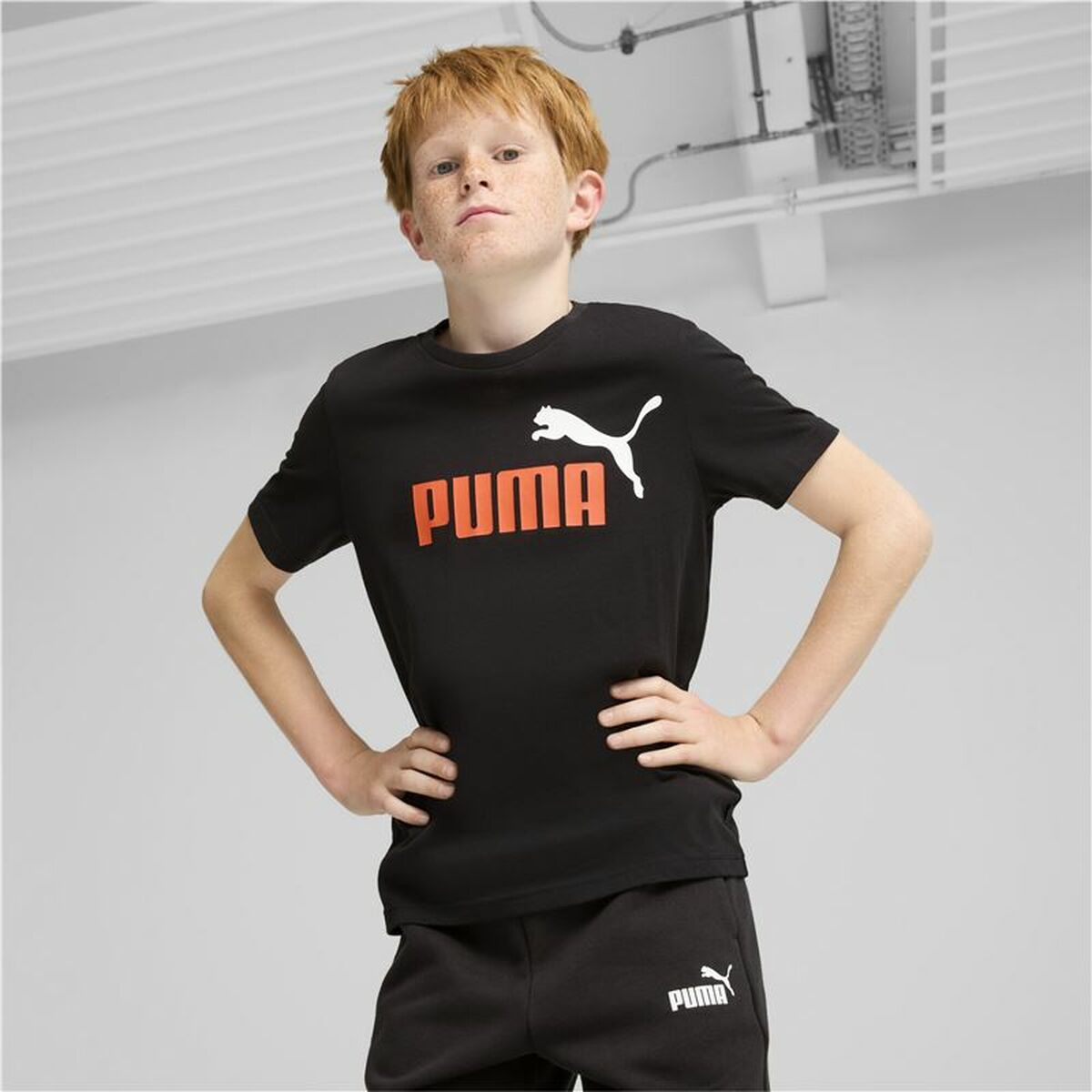 Puma Child's Short Sleeve T-Shirt Puma Essentials+ 2 Col Logo