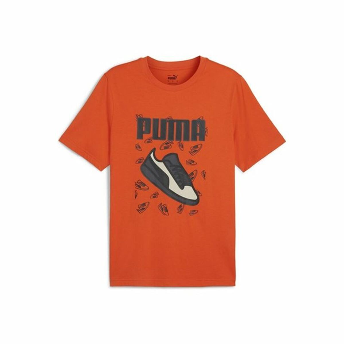 Puma Men’s Short Sleeve T-Shirt Puma Graphics Sneaker Orange