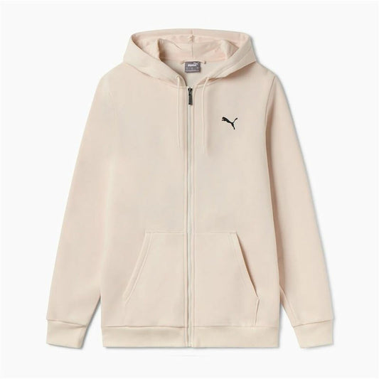 Puma Men’s Hoodie Puma Essentials+ Graphic Hoodie Fz Beige