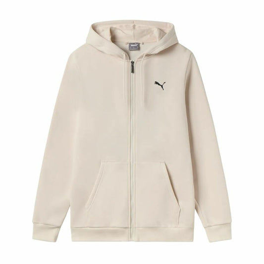 Puma Men’s Hoodie Puma Essentials+ Graphic Hoodie Fz Beige