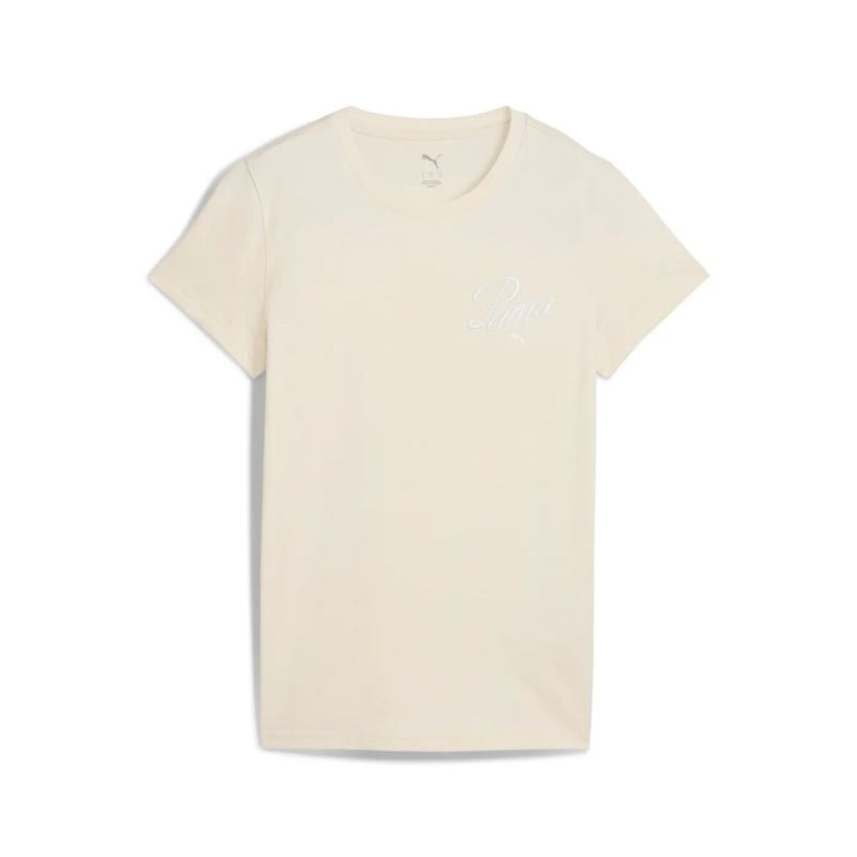 Puma Women’s Short Sleeve T-Shirt Puma Essentials Script Beige