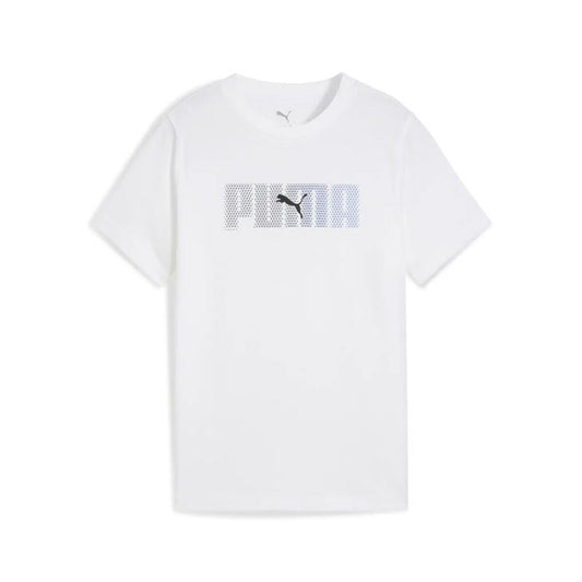 Puma Child's Short Sleeve T-Shirt Puma Essentials Logo Lab B White