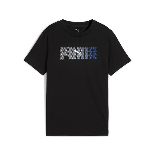 Puma Child's Short Sleeve T-Shirt Puma Essentials Logo Lab B Black