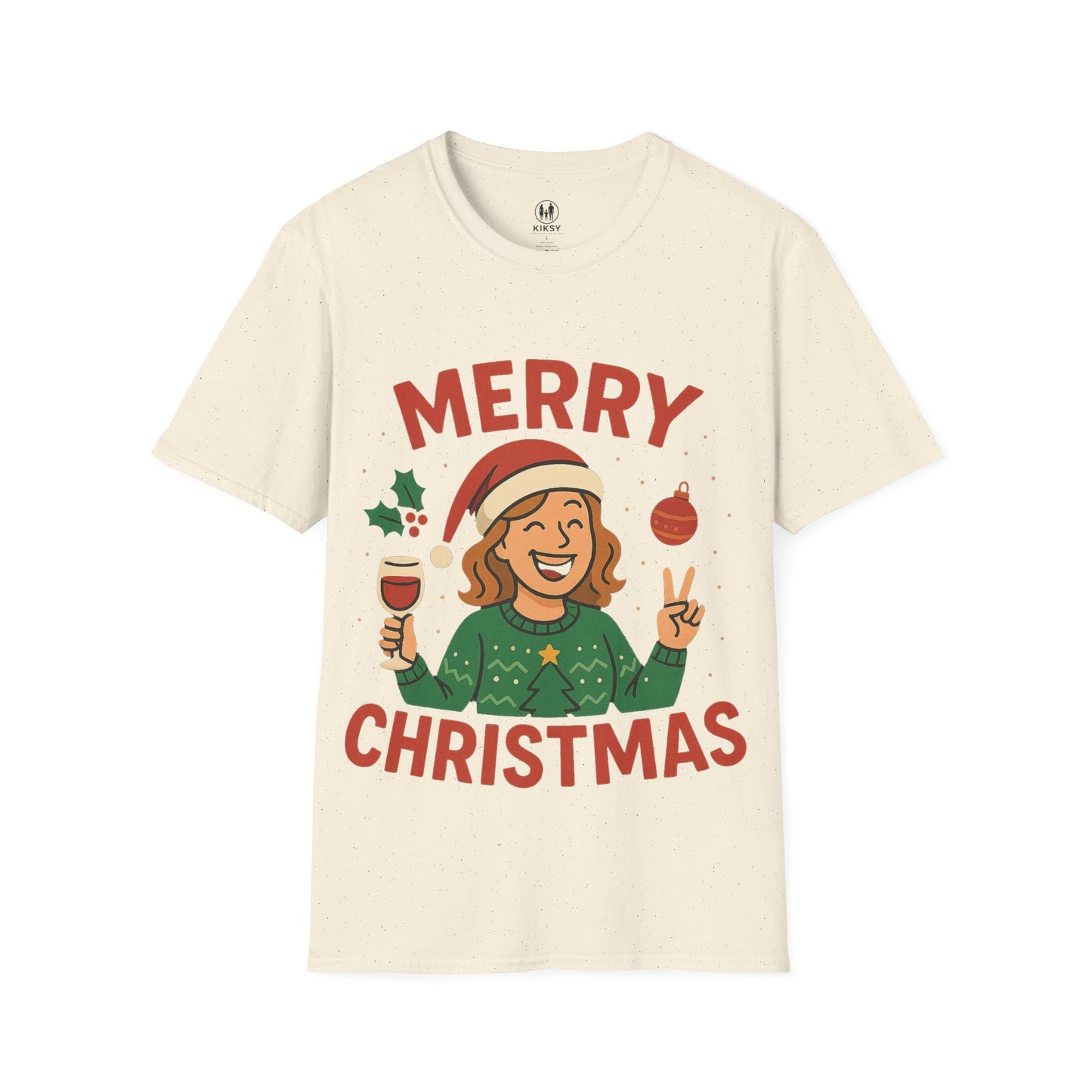 T-Shirt mit Aufdruck „Frohe Weihnachten“