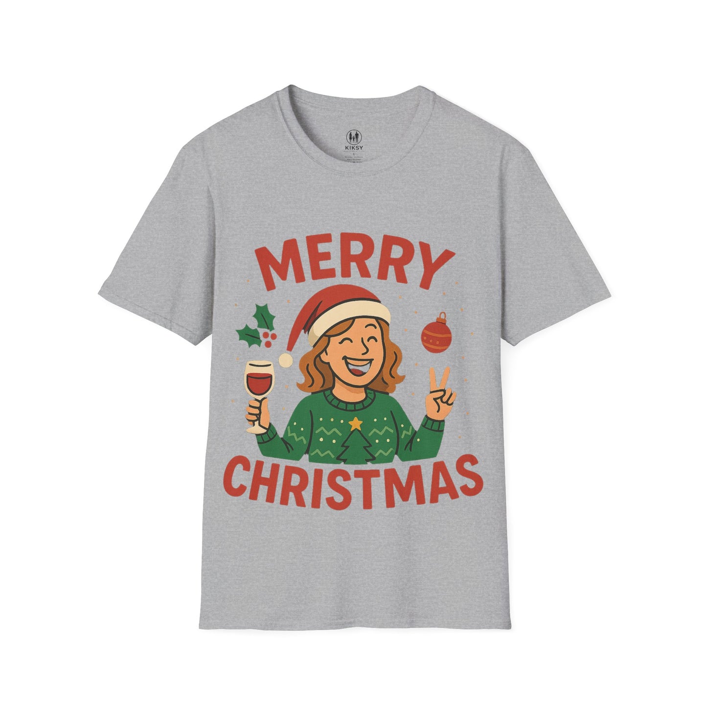 T-Shirt mit Aufdruck „Frohe Weihnachten“