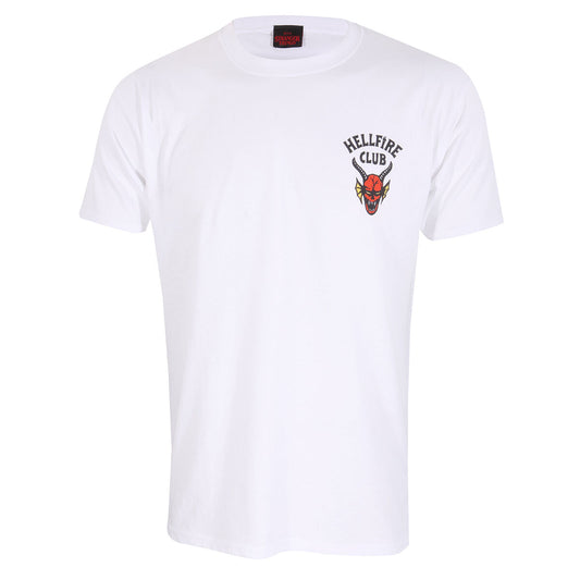 Stranger Things Short Sleeve T-Shirt Stranger Things Helfire Club White Unisex
