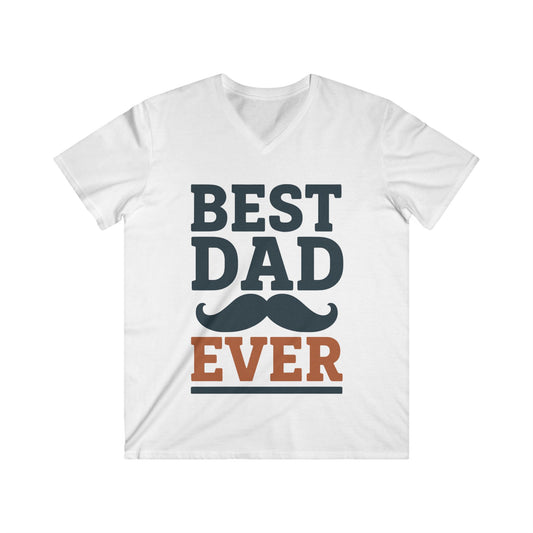 Best Dad Ever V-Neck Tee, Father's Day Gift, Dad Birthday Shirt, Casual Dad Outfit, Unique Father's Day Apparel