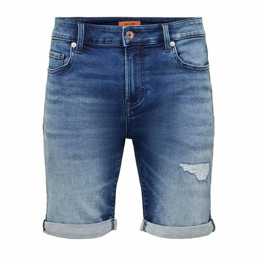Only & Sons Men's Denim Shorts Only & Sons Onsply Dark Mid Blue Blue