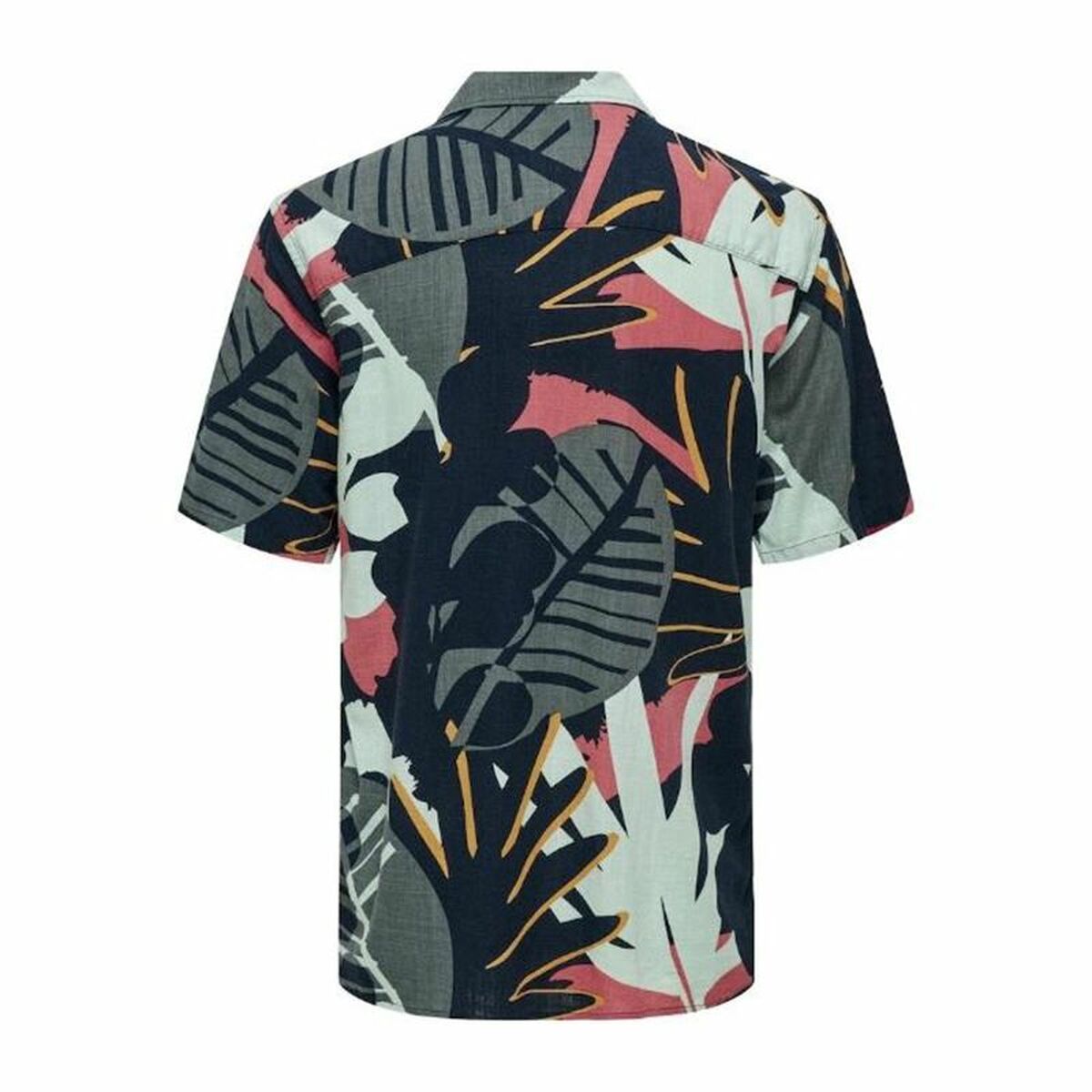 Only & Sons Shirt Only & Sons Onsbertil Reg Visc Linen Navy Casual Short Hose