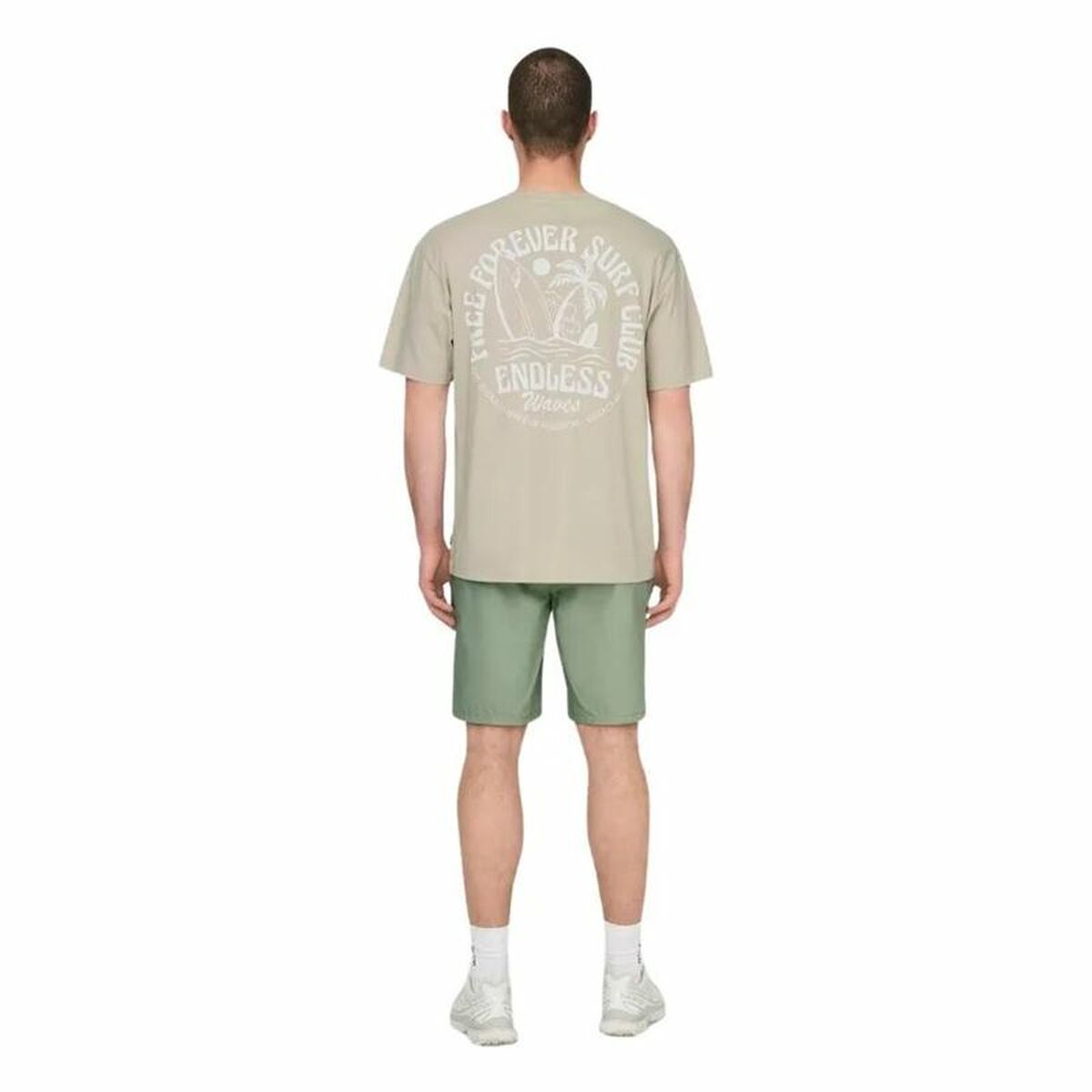Only & Sons Men’s Short Sleeve T-Shirt Only & Sons Onskylan Rlx Icon Soft Green