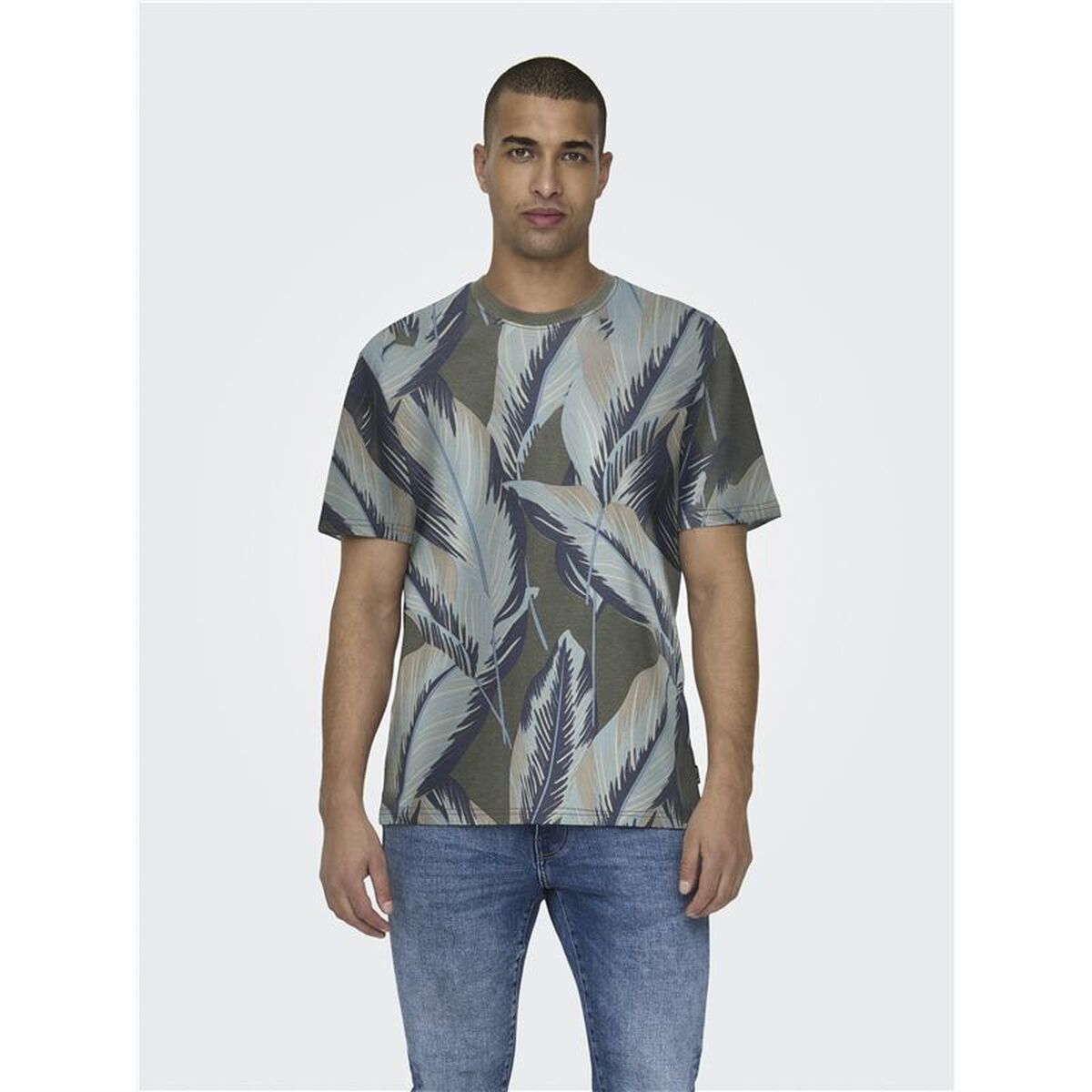Only & Sons Men’s Short Sleeve T-Shirt Only & Sons Onskobe Reg Banana Leaf Olive
