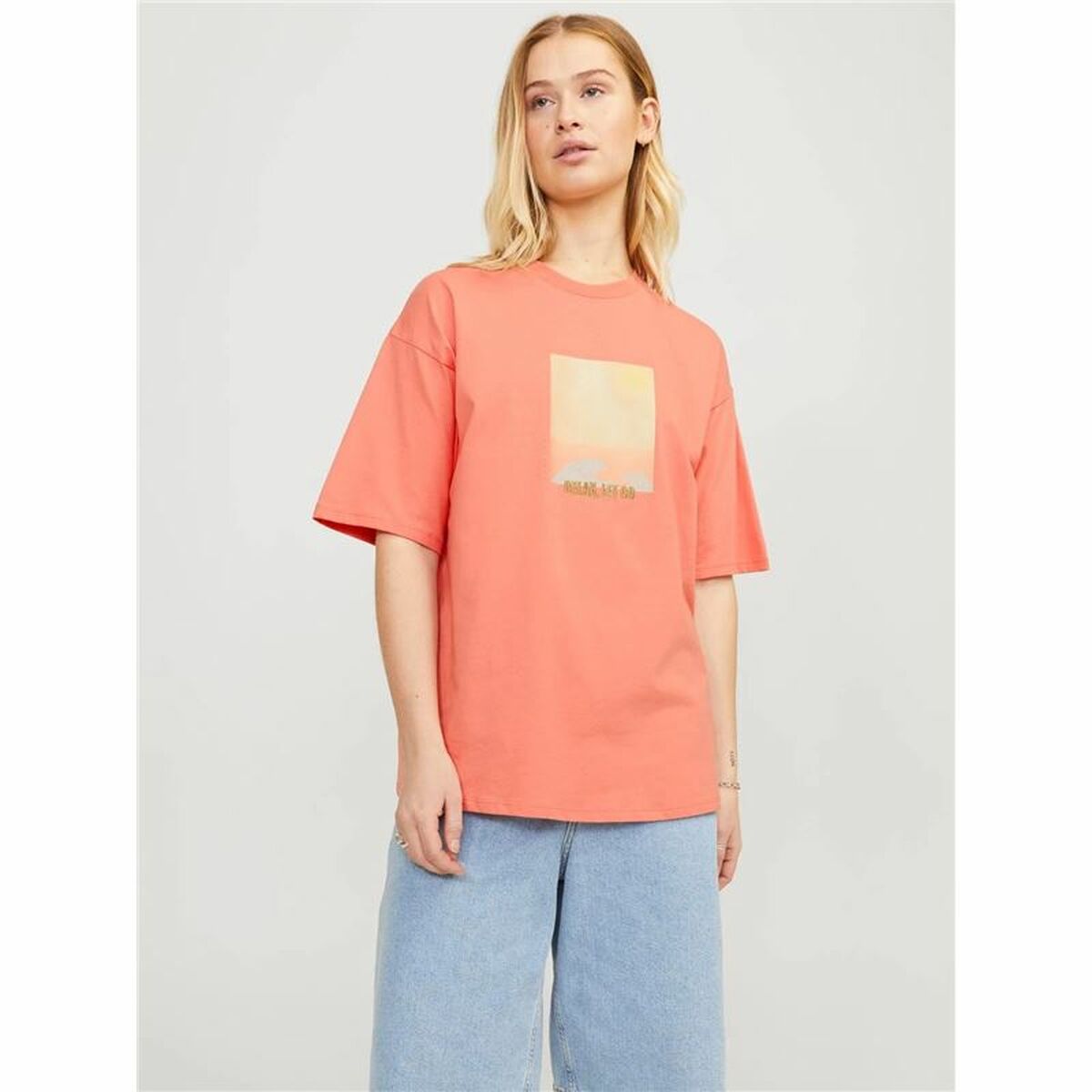Jack & Jones Women’s Short Sleeve T-Shirt Jack & Jones Jxpaige Orange