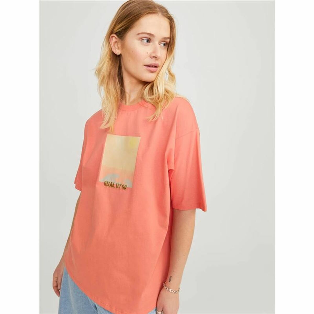 Jack & Jones Women’s Short Sleeve T-Shirt Jack & Jones Jxpaige Orange