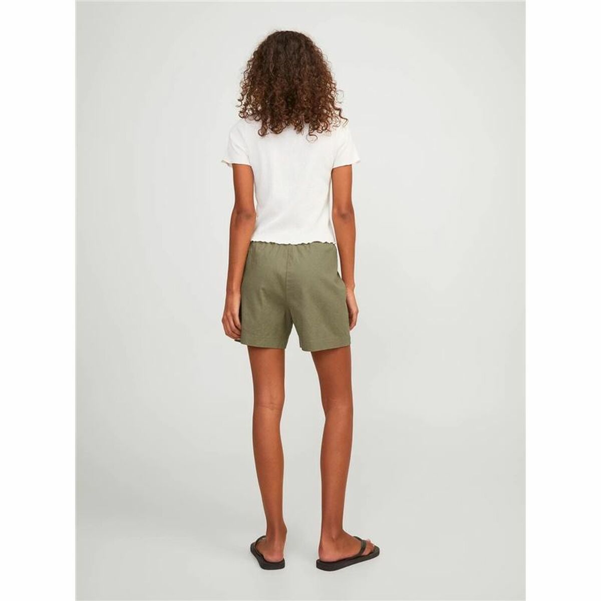 Jack & Jones Sports Shorts For Women Jack & Jones Green Linen